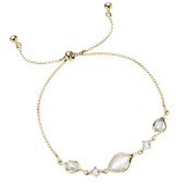 Bratara argint placata cu aur galben cu pietre DiAmanti Z2161BG_WUL-DIA